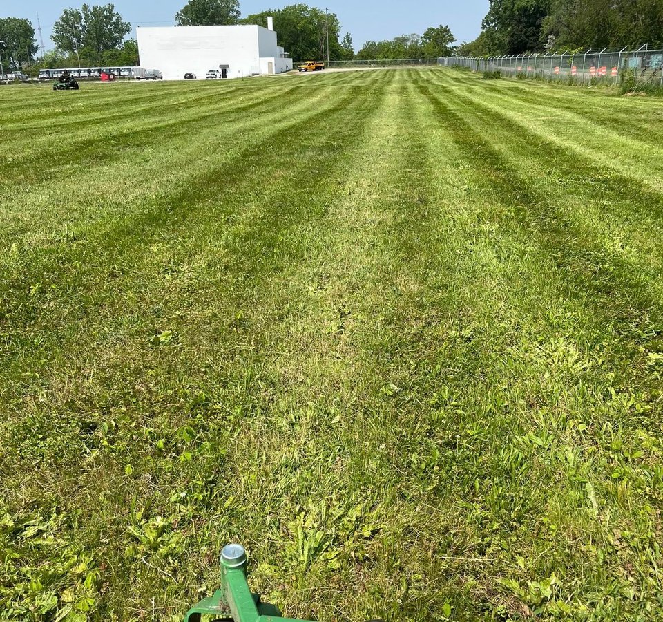 Commercial lawn mowing for a large property