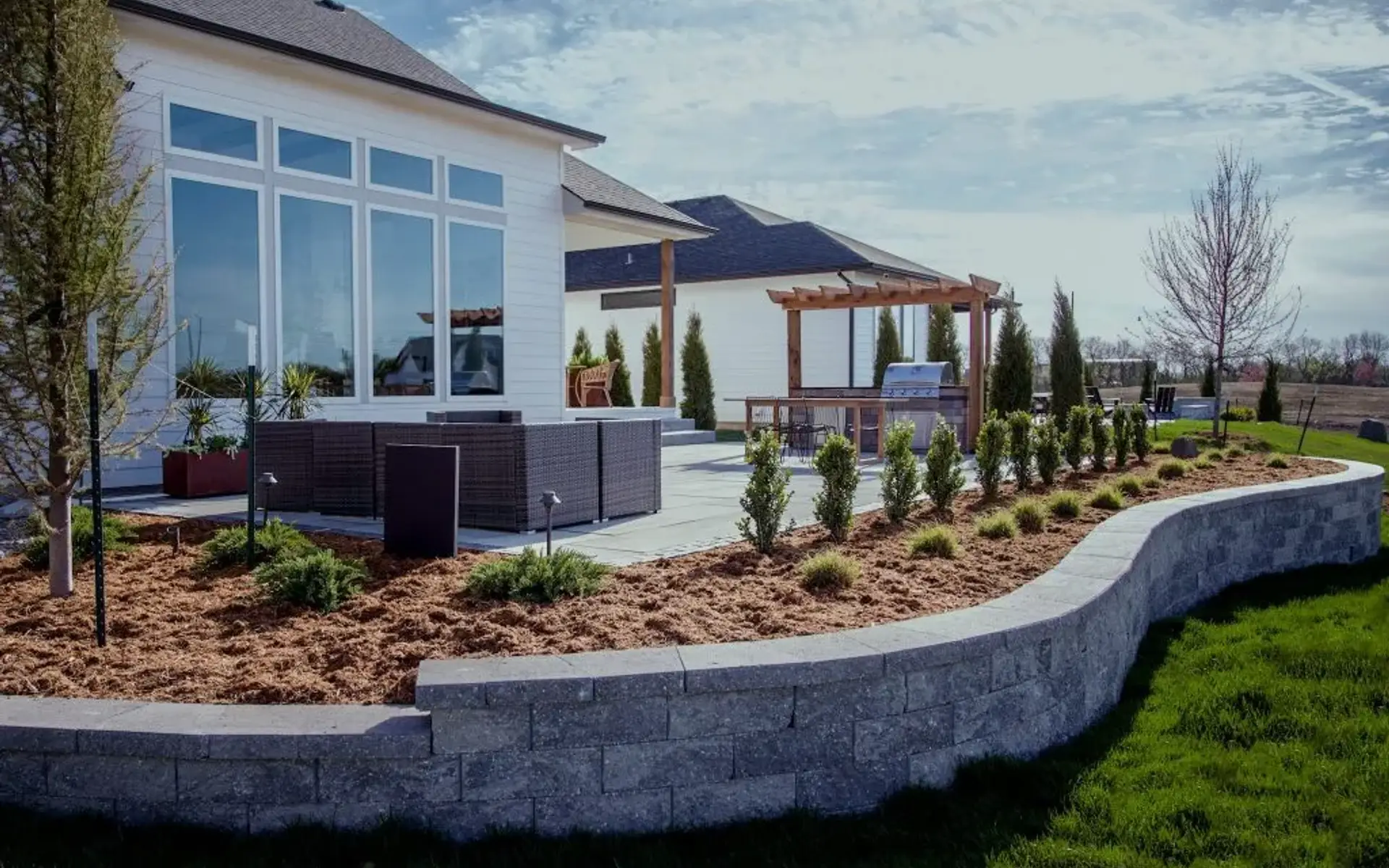 Residential landscaping project background.